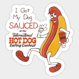 I Got My Dog Sauced Sticker